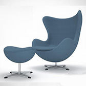 chair_0004　エッグチェア　オットマン付